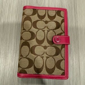 Coach Fuchsia Pink y2k signature agenda cover